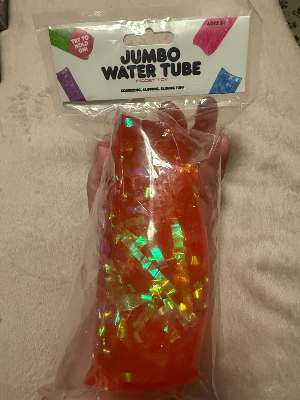 Jumbo Water Tube Orange with Iridescent Shimmer